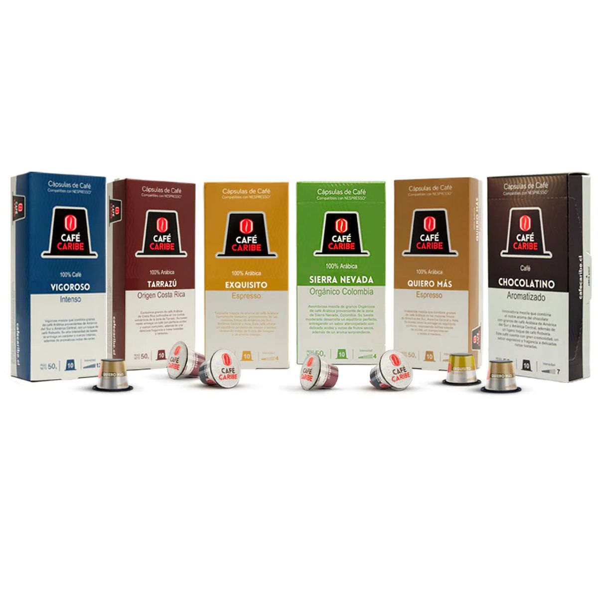 CAFE CARIBE - Café Mix Premium 60 cápsulas Nespresso compatibles