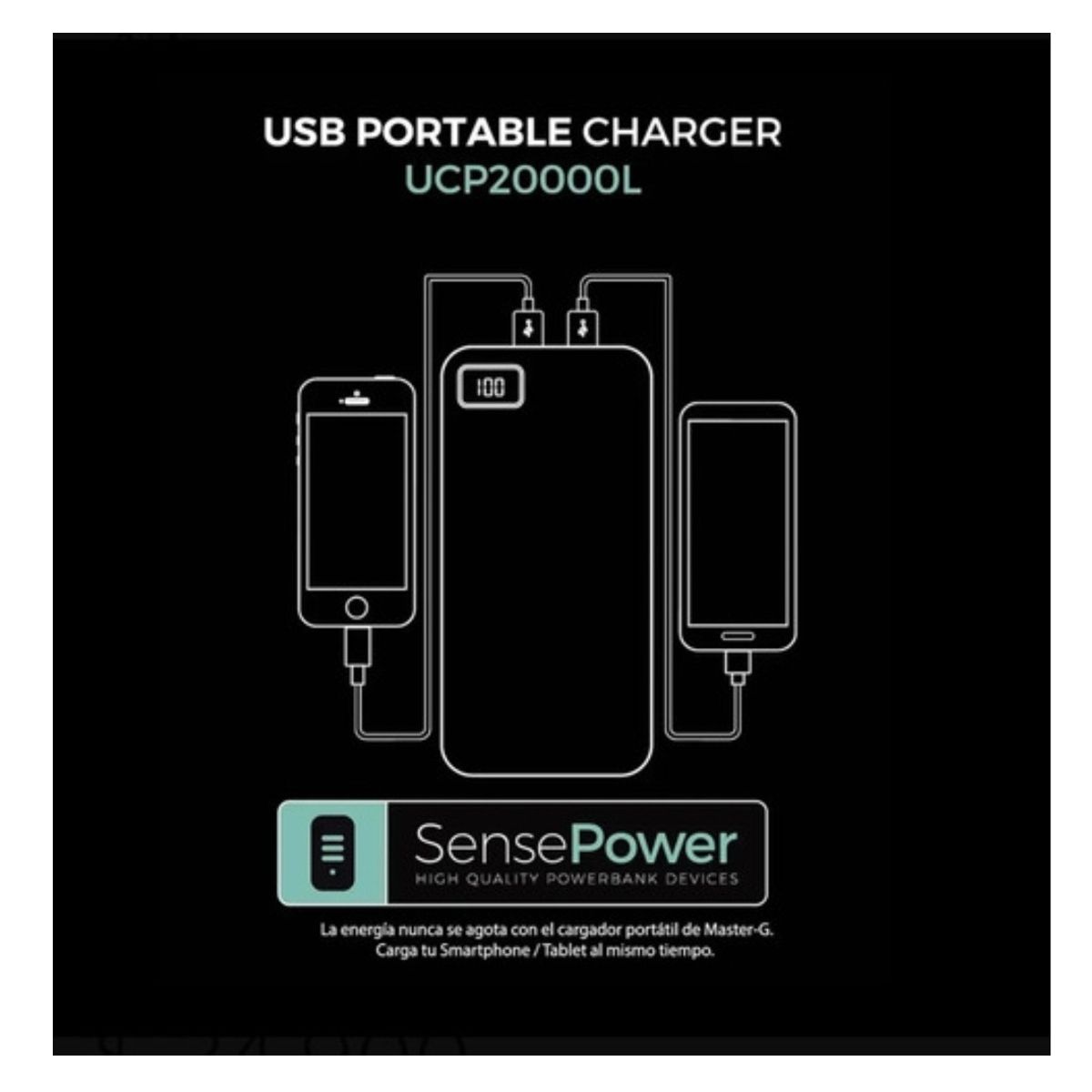 MASTER G - Bateria Externa Power Bank Master-G 20000 mAh