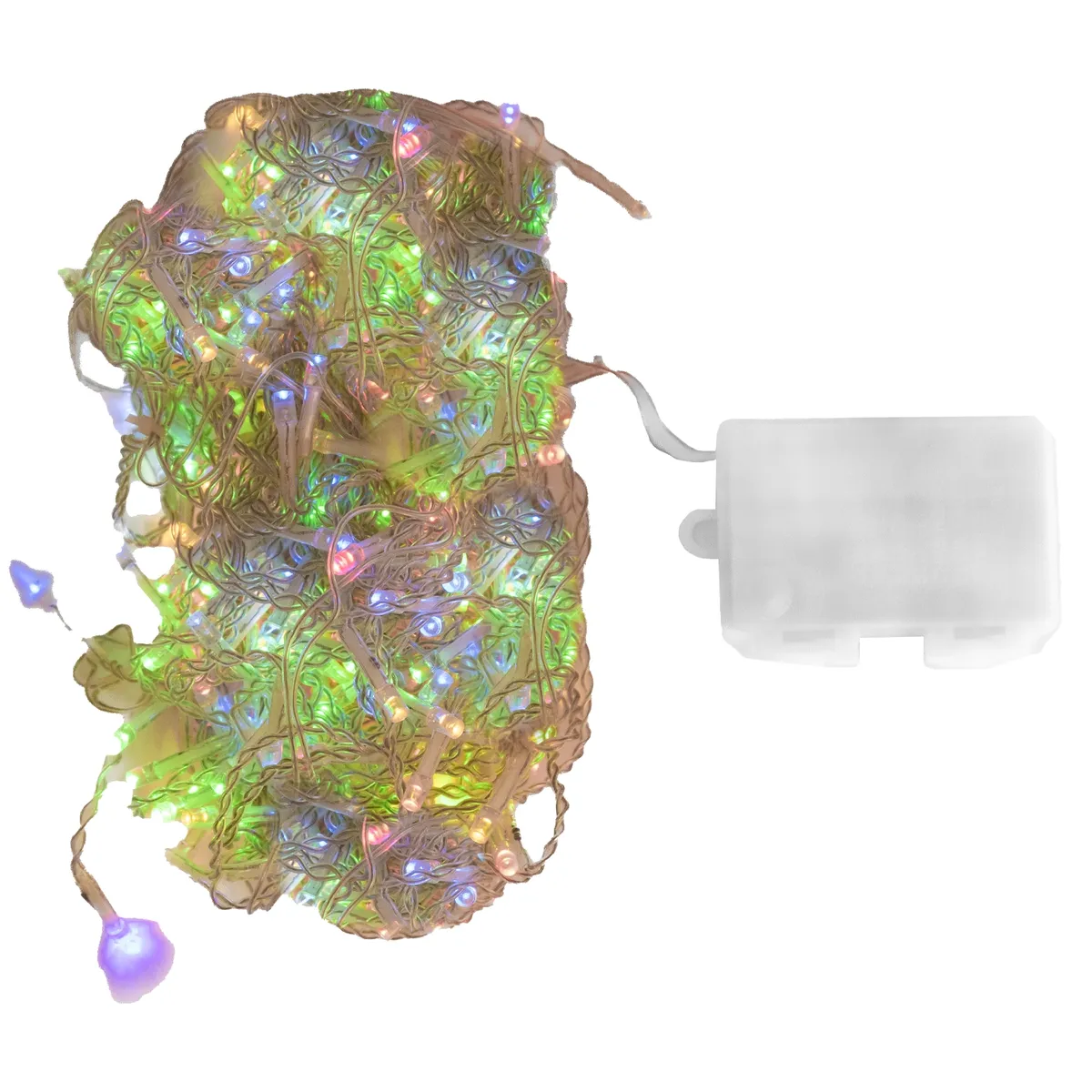 PROPLASTIC - CASCADA A PILA 200 LED MULTICOLOR