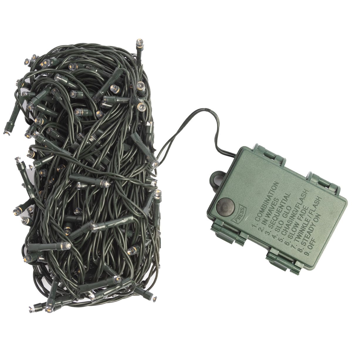 PROPLASTIC - GUIRNALDA A PILA 200 LED COLOR BLANCO CALIDO