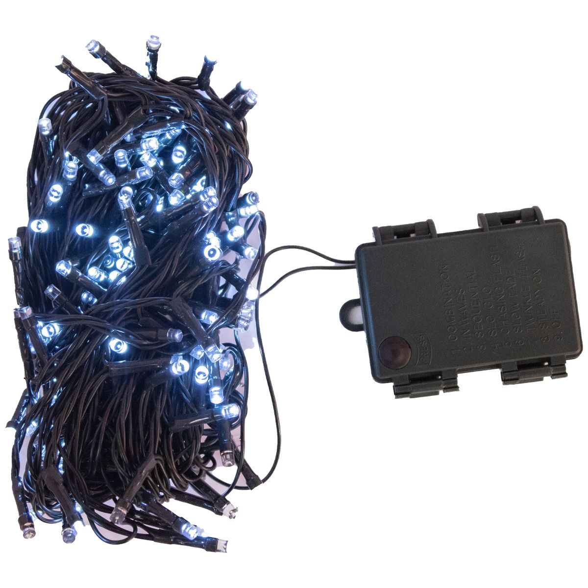 PROPLASTIC - GUIRNALDA A PILA 200 LED COLOR BLANCO FRIO