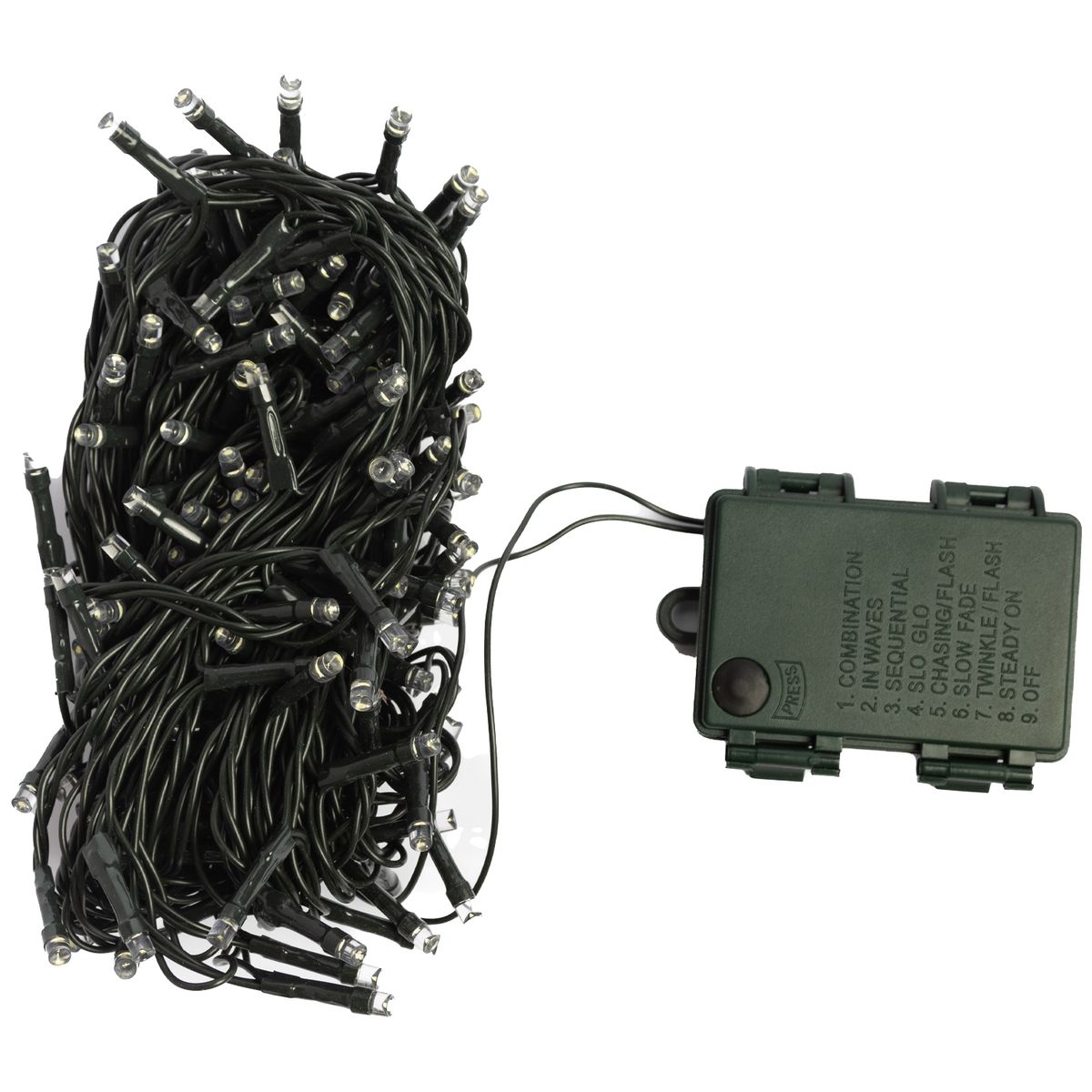 PROPLASTIC - GUIRNALDA A PILA 200 LED COLOR BLANCO FRIO