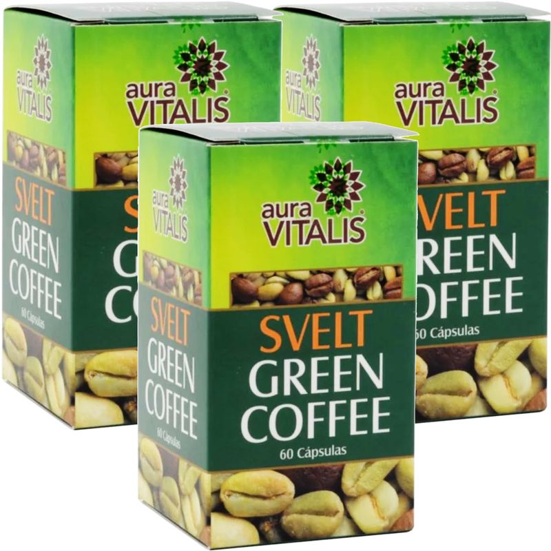 AURA VITALIS - 3 X AURA VITALIS SVELT GREEN COFFE 560 MG 60 CAPSULAS