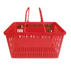 GENERICO - Canasto Cesta De Mano Roja Para Supermercado