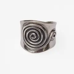 AMKALE - Anillo Plata Ajustable Caracol