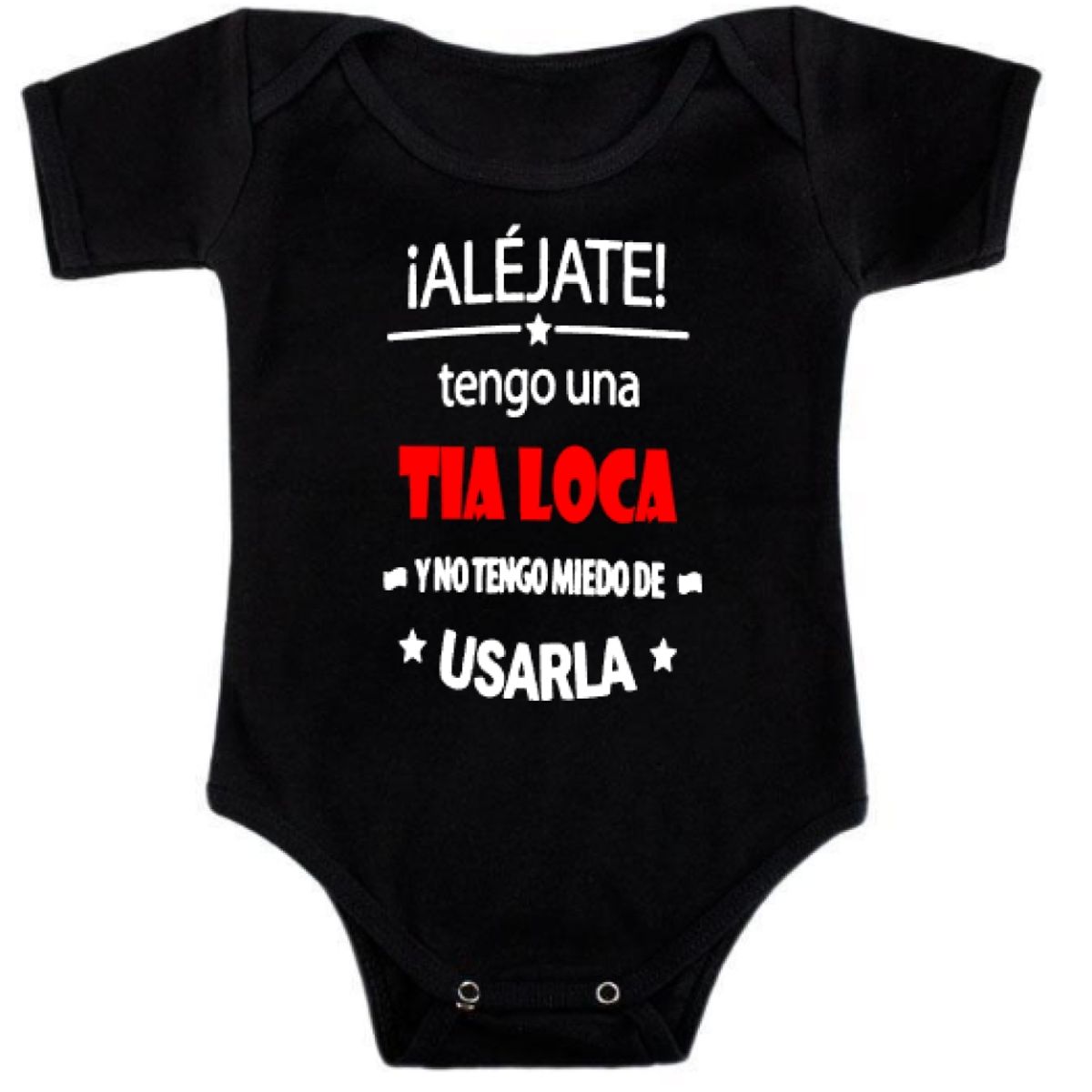 GENERICO - Body Bebé Tía Loca Baby Moda Infantil 100 Algodón