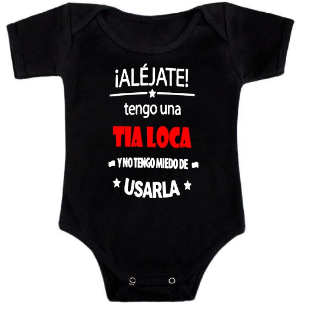 GENERICO - Body Bebé Tía Loca Baby Moda Infantil 100 Algodón