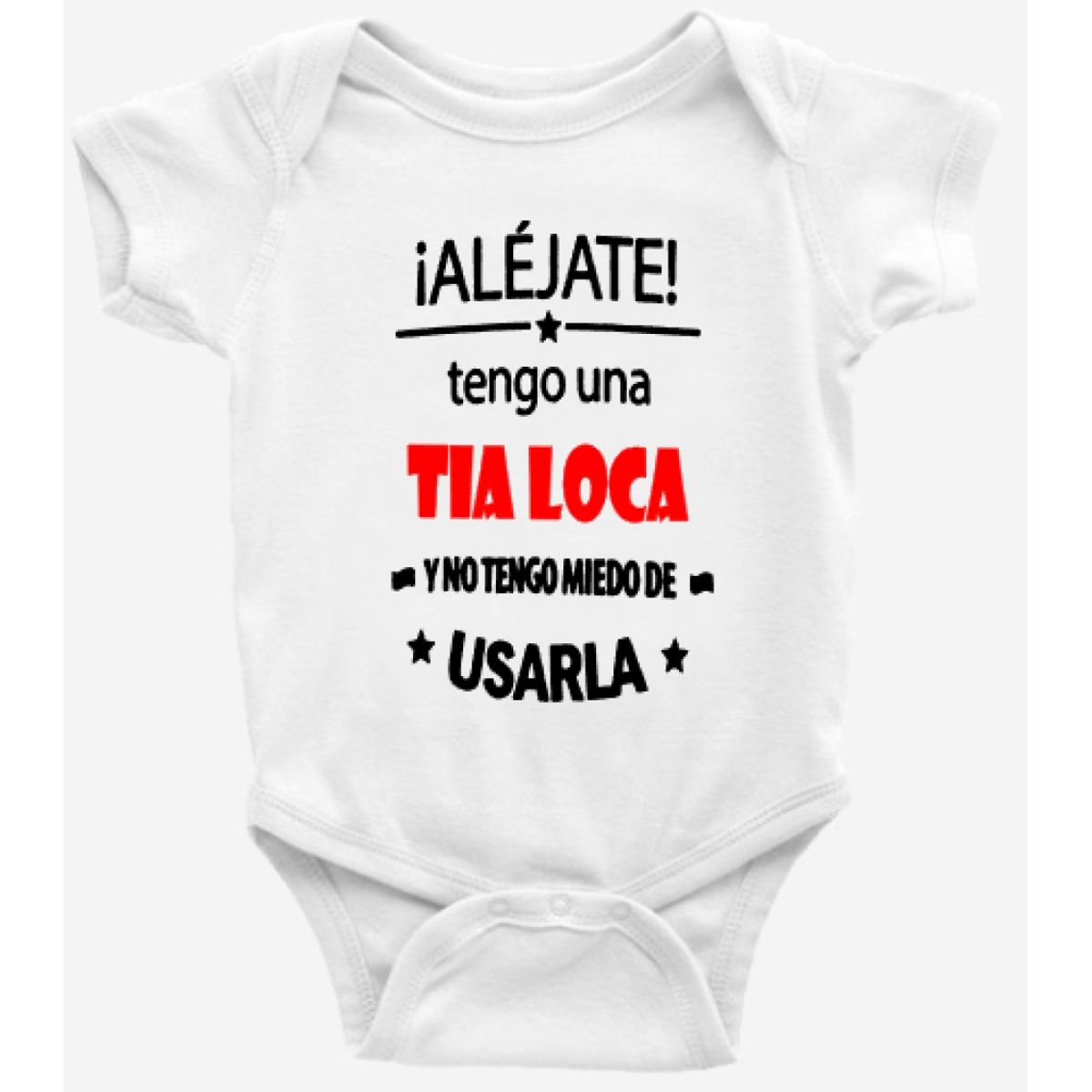 GENERICO - Body Bebé Tía Loca Baby Moda Infantil 100 Algodón