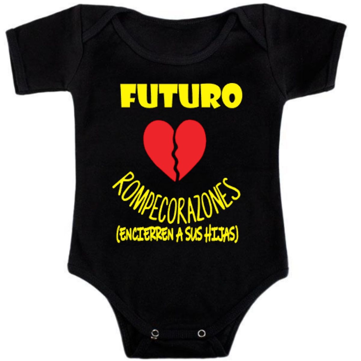 GENERICO - Body Bebé Futuro Rompecorazones Baby Infantil 100 Algodón