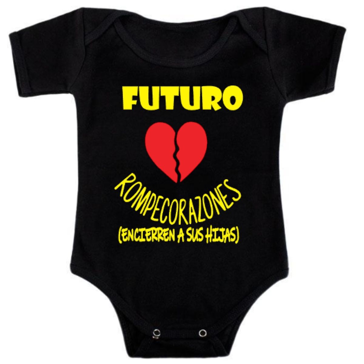 GENERICO - Body Bebé Futuro Rompecorazones Baby Infantil 100 Algodón