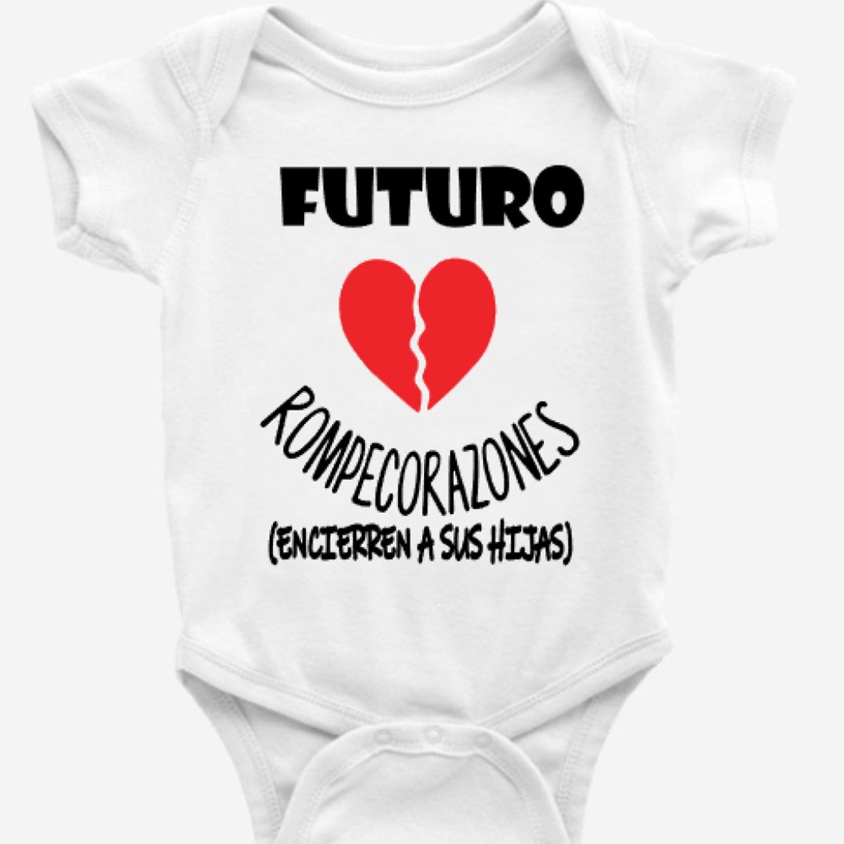 GENERICO - Body Bebé Futuro Rompecorazones Baby Infantil 100 Algodón