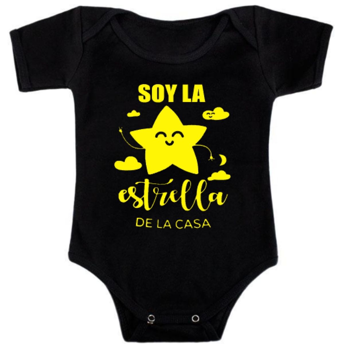 GENERICO - Body Bebé Soy La Estrella De La Casa Baby 100 Algodón