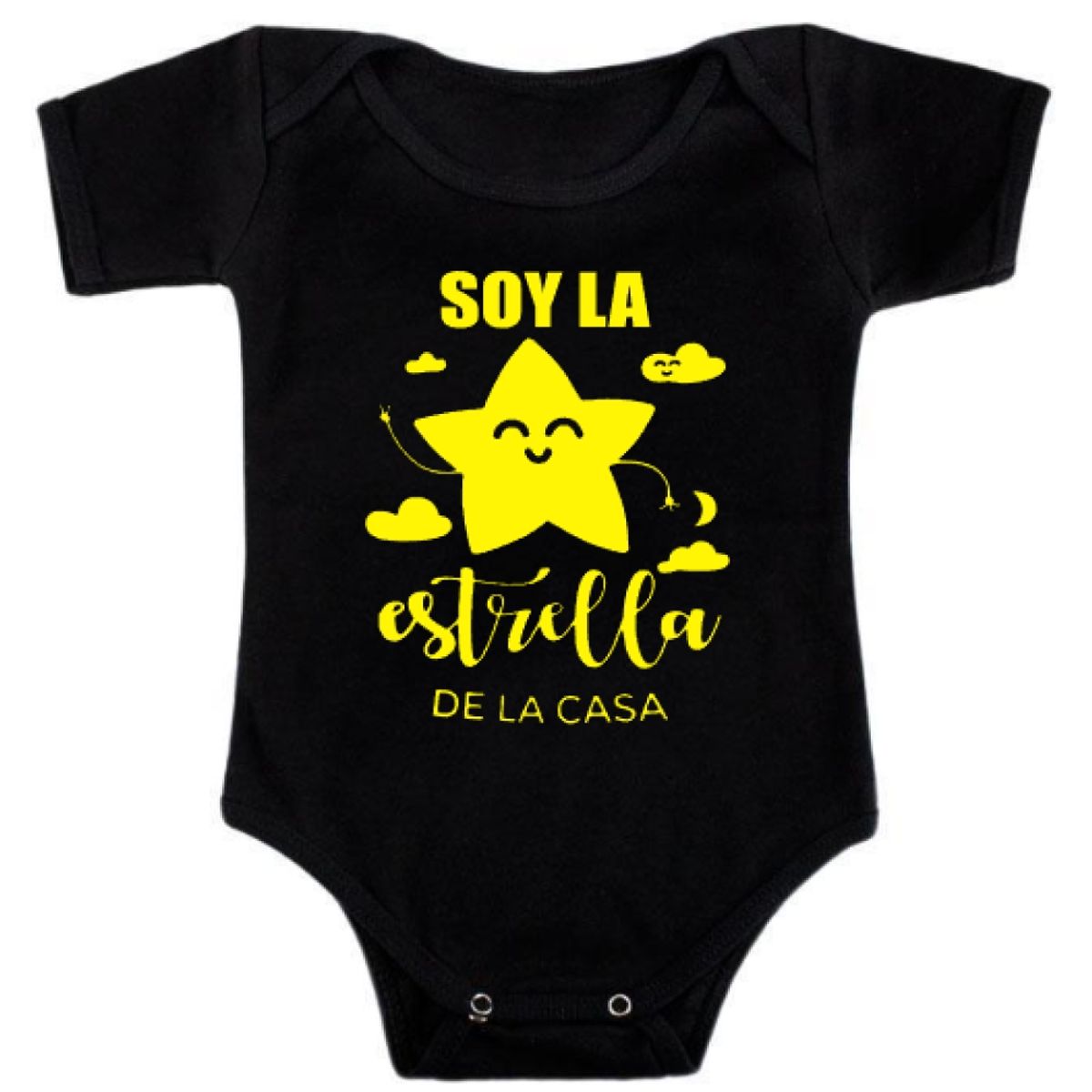 GENERICO - Body Bebé Soy La Estrella De La Casa Baby 100 Algodón