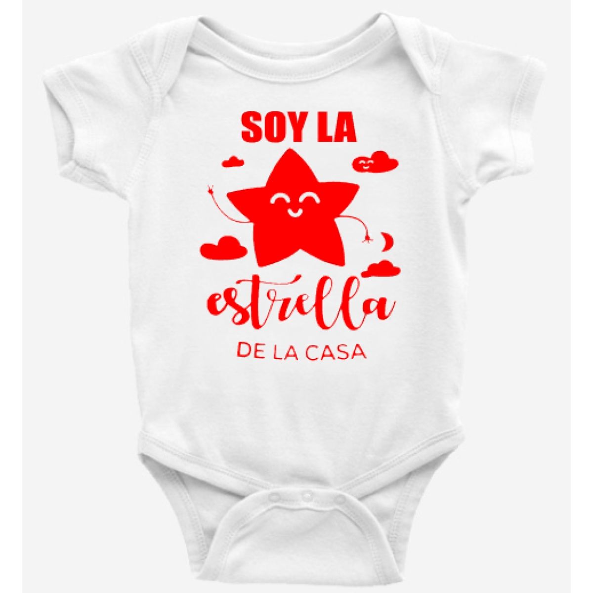 GENERICO - Body Bebé Soy La Estrella De La Casa Baby 100 Algodón