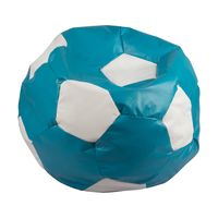 Pouf Pera Infantil Futbol Celeste Blanco 50x50x50 Máxima Design