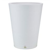 MACETERO BLANCO GENEBRA 57CM ALTO CON PLATO