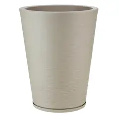 FLORIDIS - MACETERO BEIGE GENEBRA 57CM ALTO CON PLATO