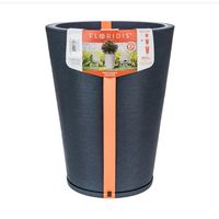 MACETERO GRAFITO GENEBRA 57CM ALTO CON PLATO