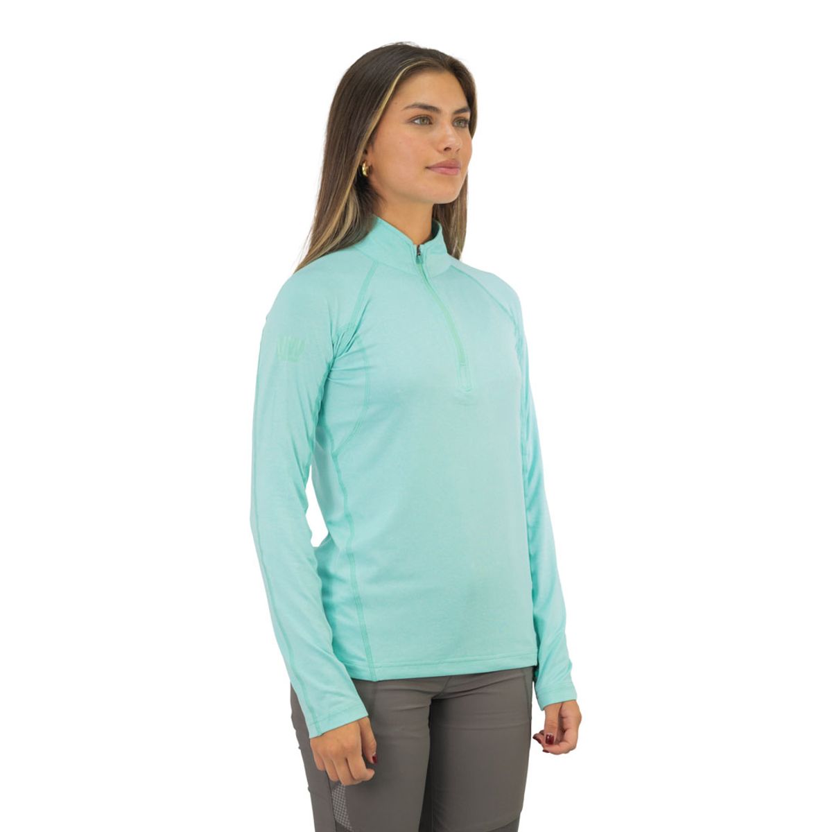 HARDWORK - Polera Dry Fit HW SPX Manga Larga Mujer Aqua