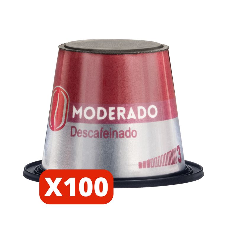 Cafe Moderado Descafeinado 100capsulas Nespresso compatibles