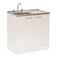 Kit Lavaplatos 80 Cm Secador Derecho Blanco