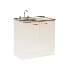 MOBIKIT - Kit Lavaplatos 80 Cm Secador Derecho Blanco