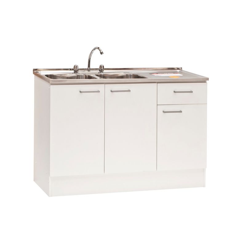 MOBIKIT - Kit Lavaplatos 120 Derecho Blanco Mobikit