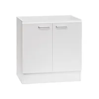 Base Lavaplatos Basico 2 Puertas 80 Cm Blanco