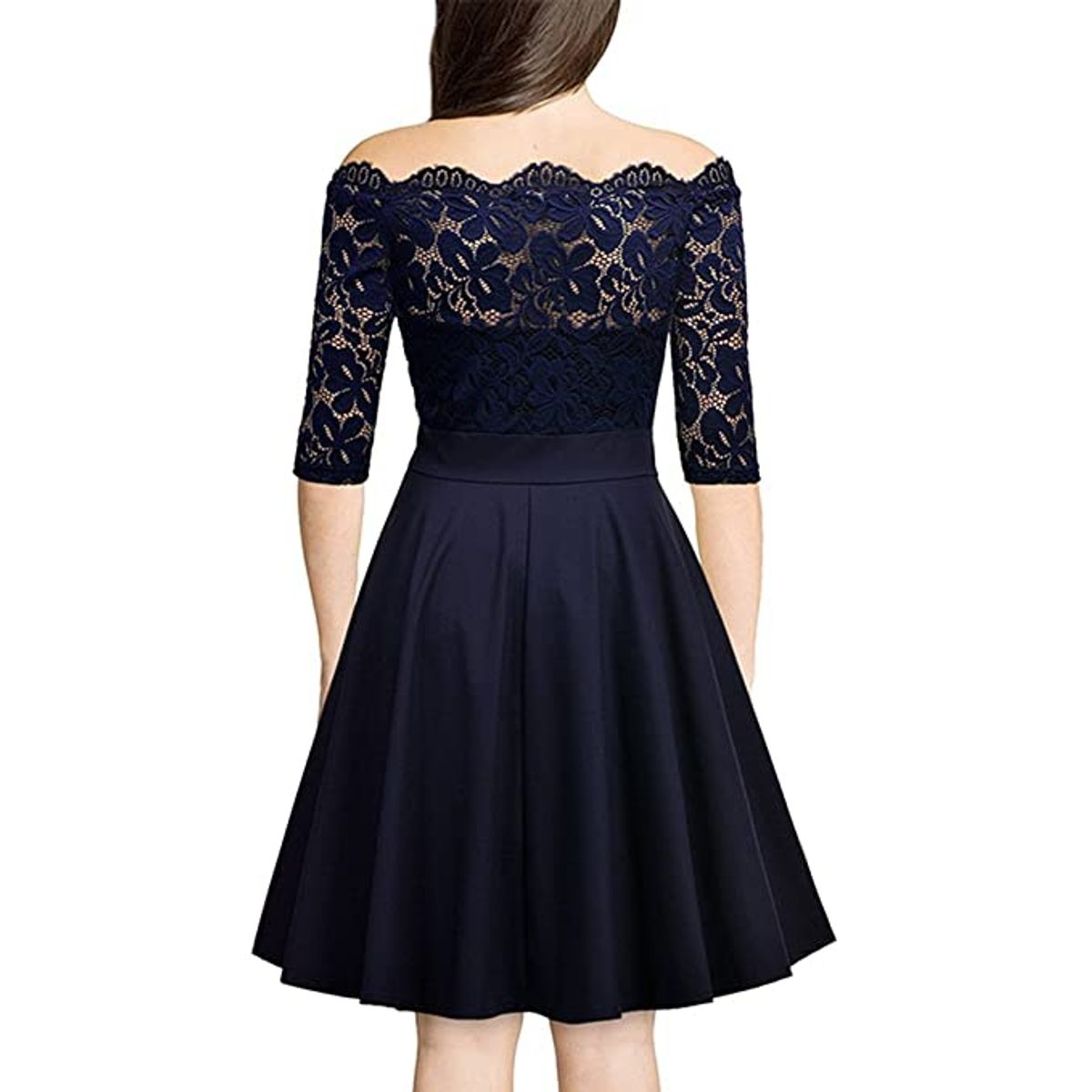 HENNE CLOTHING - Vestido Corto de Encaje - Fiesta y Matrimonio