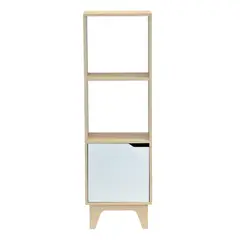 MOBIKIT - Estante Bremen Simple Carvalo - Blanco