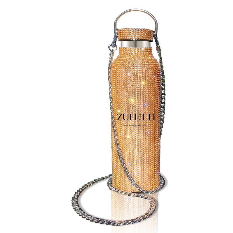 GENERICO - Termo Zuletti con brillos y diamantes botella brillante 900ml