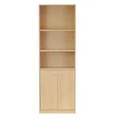 MOBIKIT - Librero 6 Niveles 60 con Puerta Carvalo
