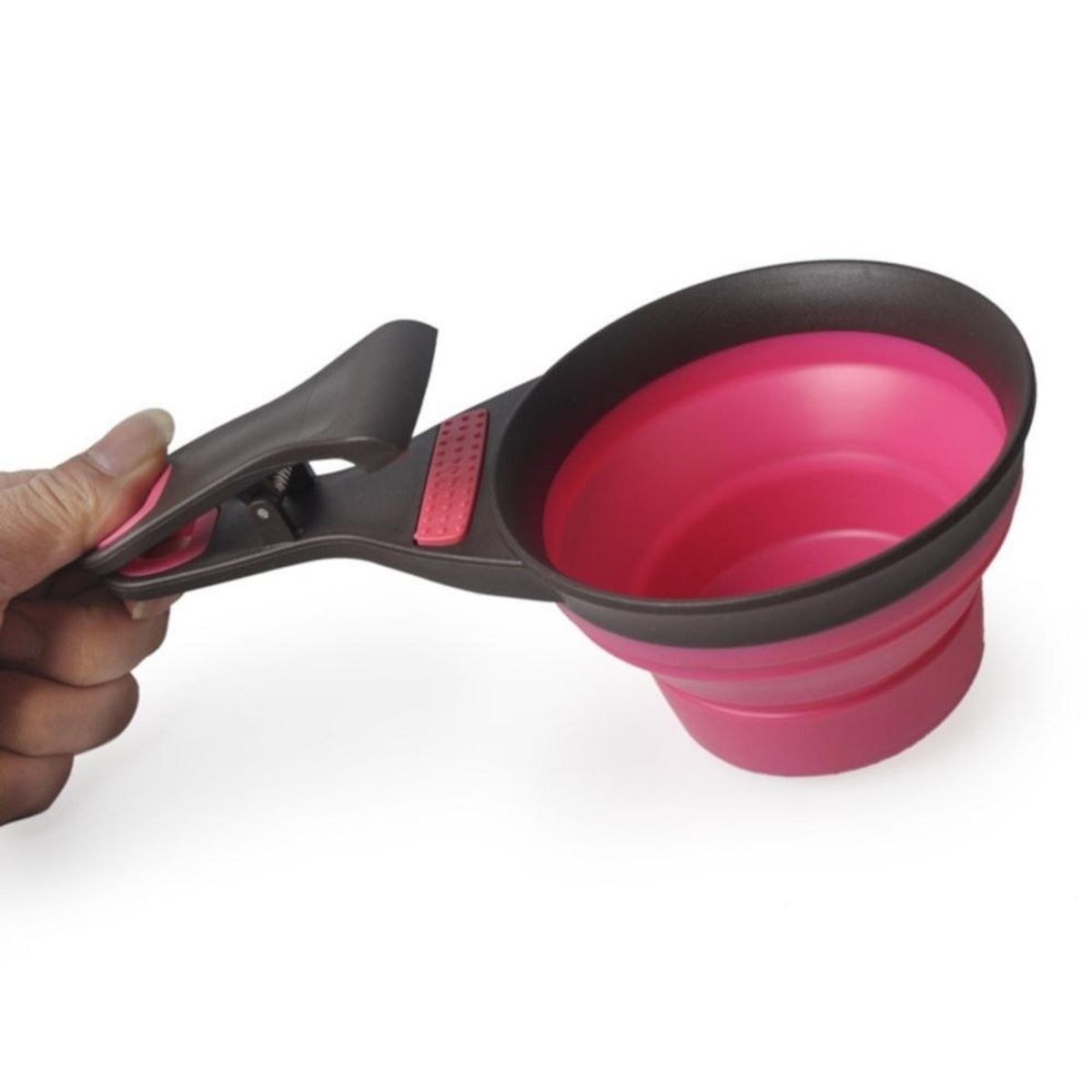 GENERICO - Dosificador Cierre Protector Bolsa Comida Gato Rosa 1 Taza