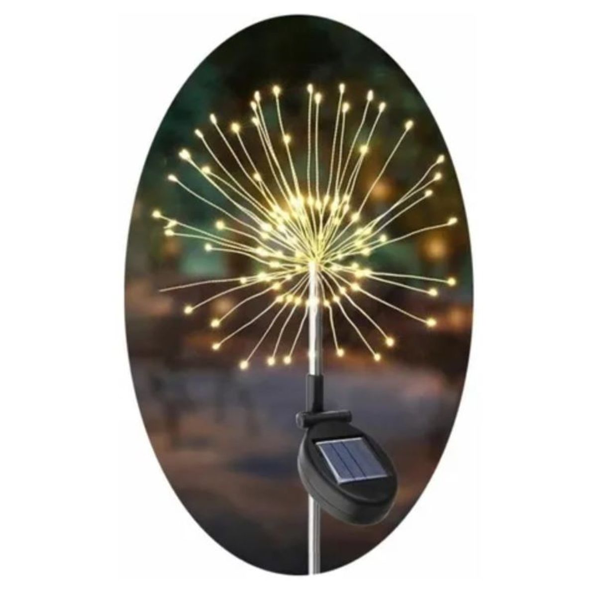 GENERICO - Pack x2 Luces Micro Led Fuego Artificial Solar