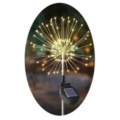 GENERICO - Pack x2 Luces Micro Led Fuego Artificial Solar