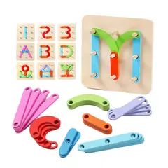 GENERICO - Juego Didáctico de madera con encaje Montessori