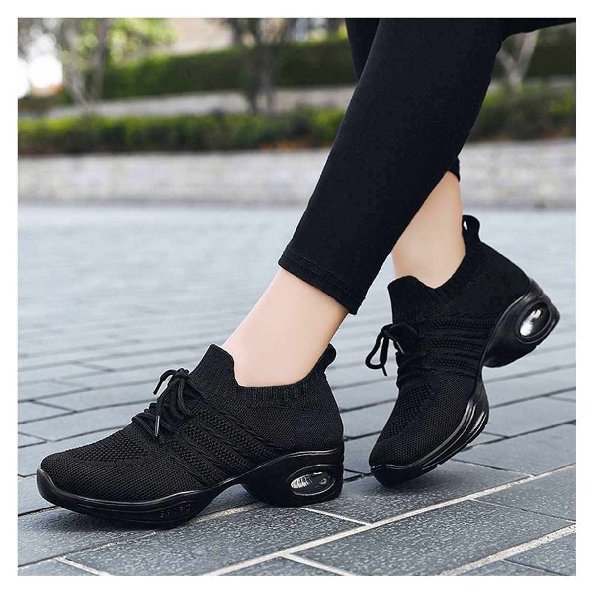 BLWOENS - Zapatillas casuales antideslizante mujer zapatos -negro