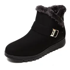 BLWOENS - Botas de Gamuza con Cremallera Estilo Invierno para Mujer