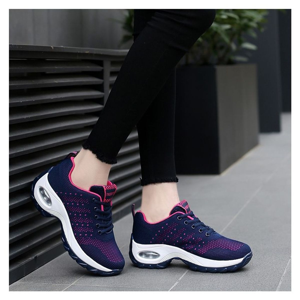 BLWOENS - Zapatillas para caminar con cámara de aire para mujer