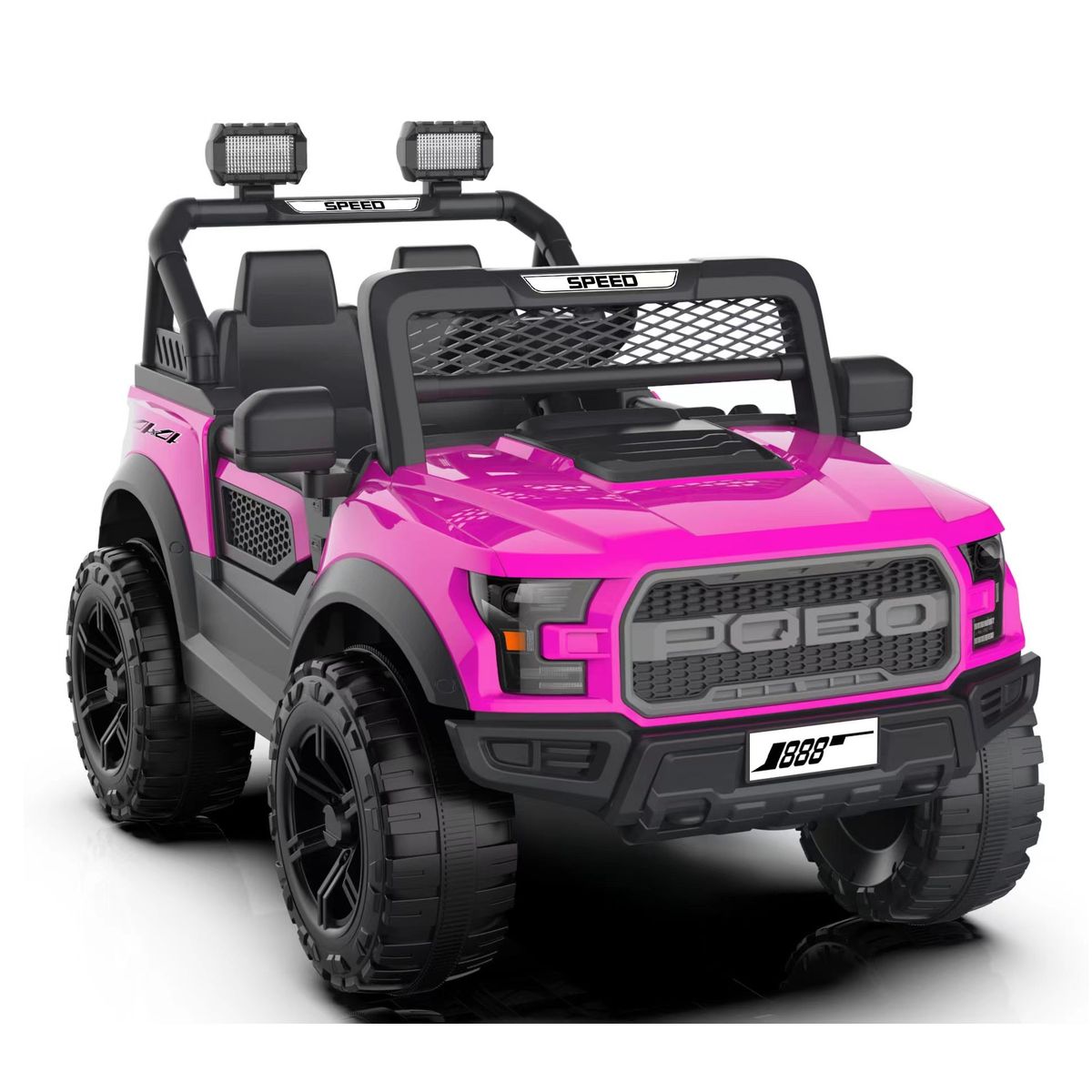 ABMTOYS - Auto a Batería 12V 4x4 Real 5 Motores Rosada