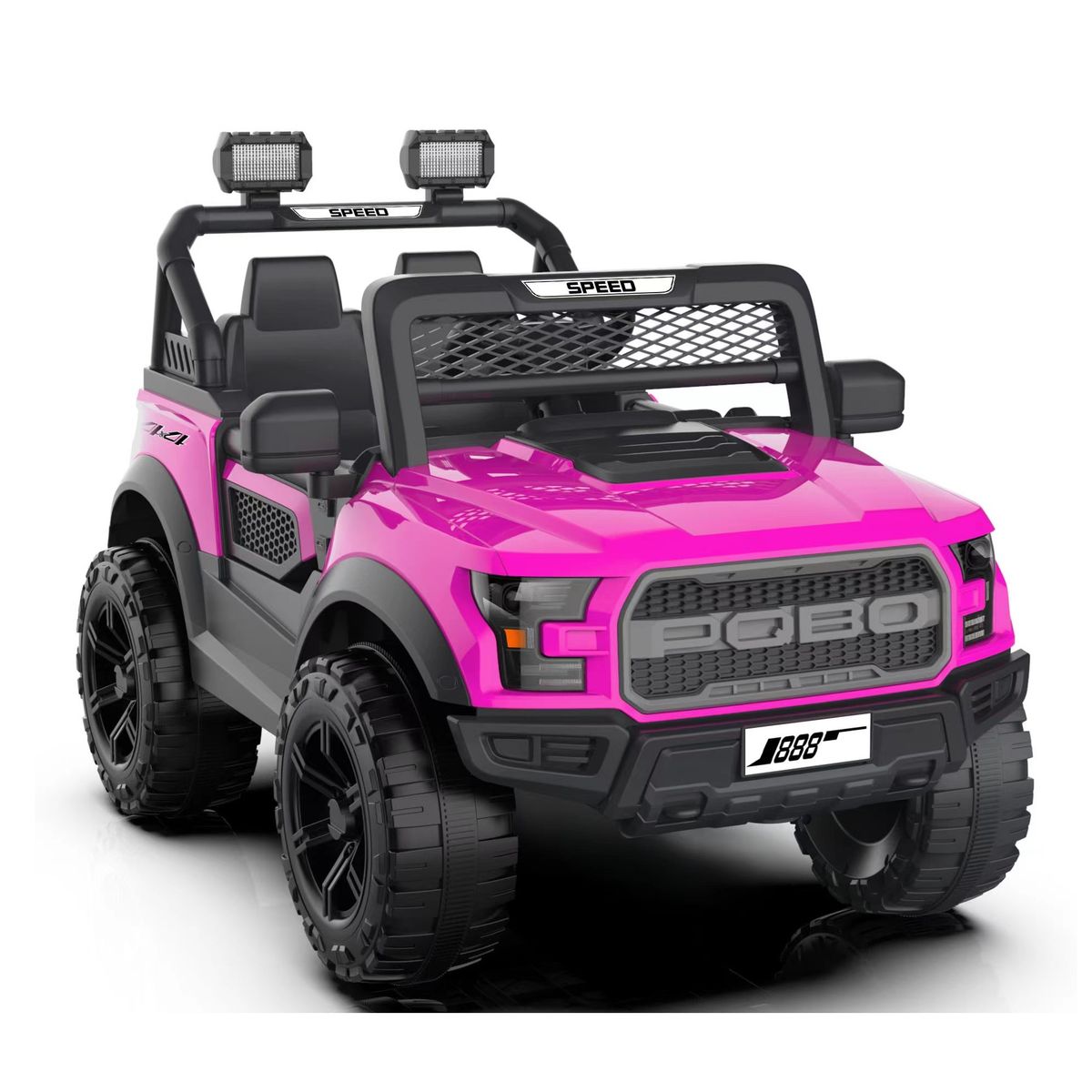 ABMTOYS - Auto a Batería 12V 4x4 Real 5 Motores Rosada