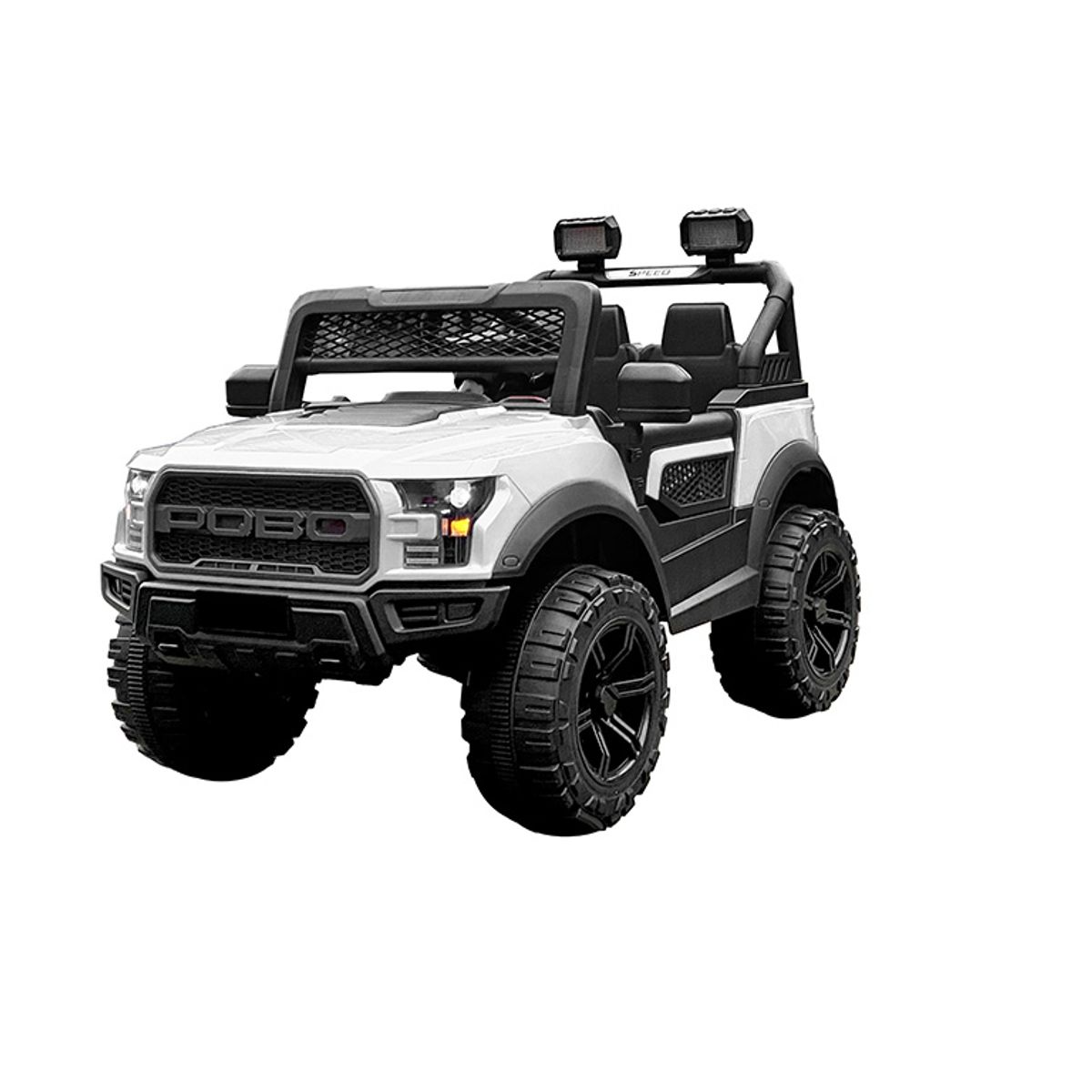 ABMTOYS - Auto a Batería 12V 4x4 Real 5 Motores Blanco