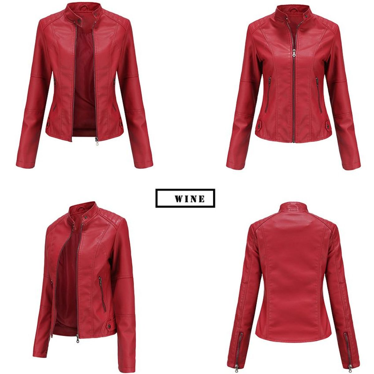 BLWOENS - Chaqueta de PU para mujer