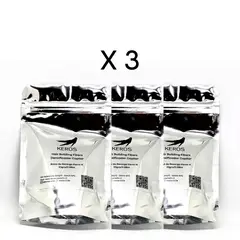 KEROS - NEGRO 3 Recargas Cubre Calvicie Alopecia Nano Fibras Capilares
