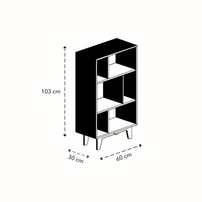 Imagen 2 del producto Librero Dominó Maxi Carvalo
