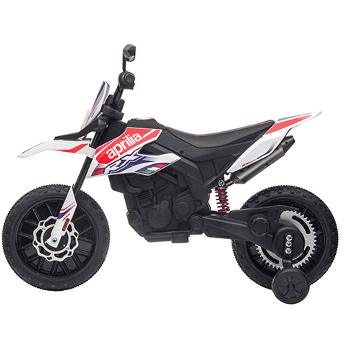 ABMTOYS - Moto a Batería Licencia Aprilia 12 Volt, Ruedas de goma