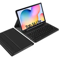 HOME NEAT - Funda teclado español ñ para galaxy tab s6 lite 10.4 sm-p610/p615