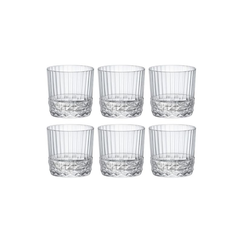 BORMIOLI - Set 6 Vasos Bajos Whisky Americas 20s 300 Ml - Italy BORMIOLI