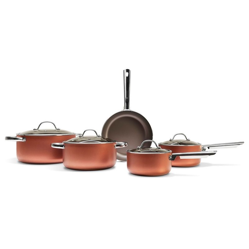 BRINOX - BATERIA DE COCINA 9PZS EN ALUMINIO COLOR COBRE