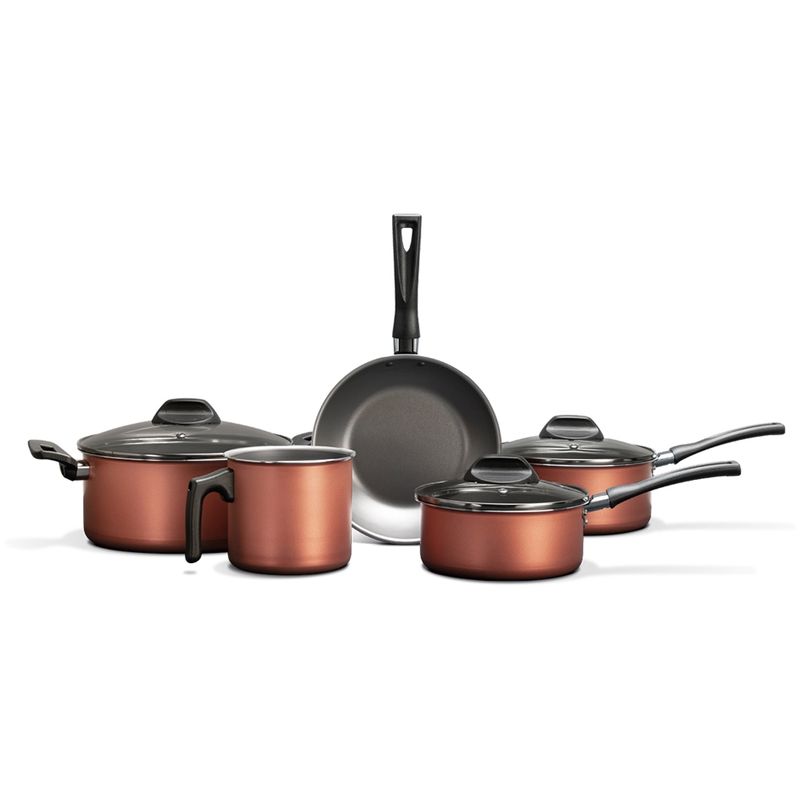 BRINOX - BATERIA DE COCINA 8 PIEZAS - EN ALUMINIO COLOR  COBRE
